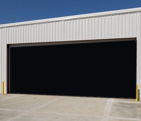 Roll-up door finish preview in Coal Black