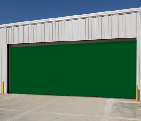 Roll-up door finish preview in Forest Green